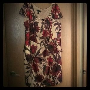 Fall floral peplum dress